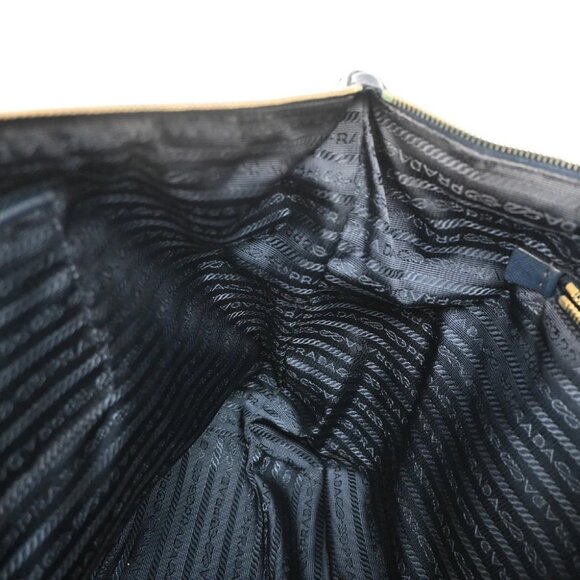 PRADA Logo 2Way Shoulder Hand Bag Nylon Leather Navy Blue GHW - Picture 16 of 16